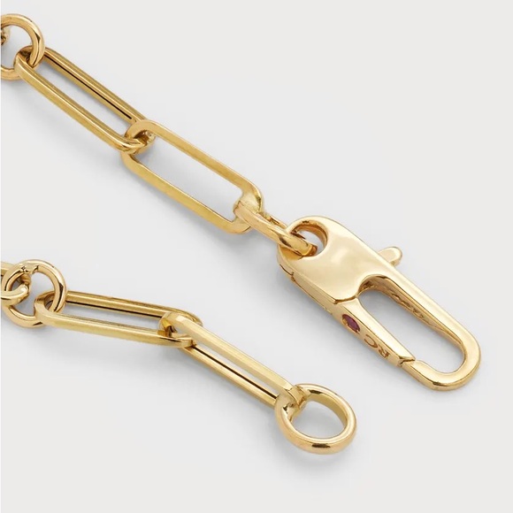 Roberto Coin 18k Yellow Gold Paper Clip Chain-Link Necklace - Picture 3 of 10